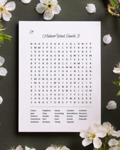 3 Free Word Search Games Vertical Illustration