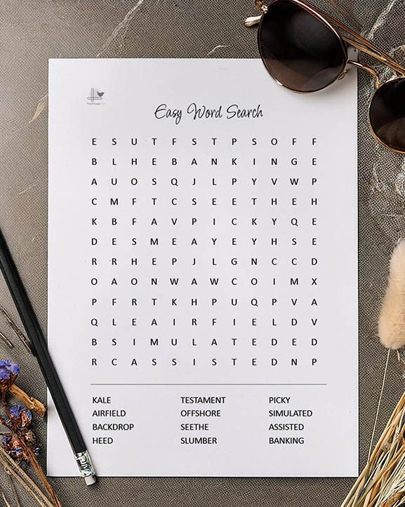 easy printable word search vertical mock up