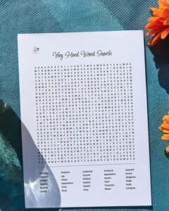 Very Hard Word Search - Vertical Illustration