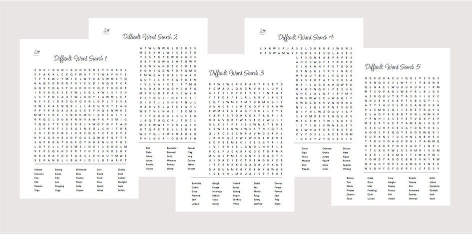 difficult word puzzles for adults - illustration