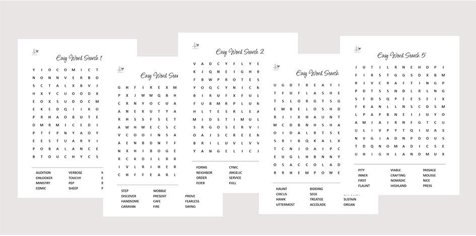 free easy word search_puzzles - illustration