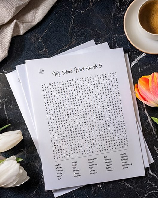 free word puzzles for adults - vertical illustration