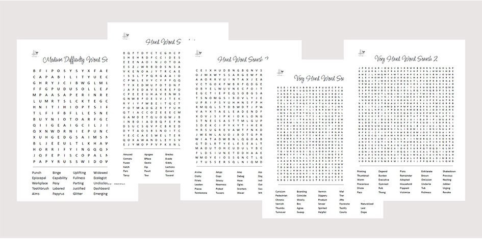 free word searches to print - illustration