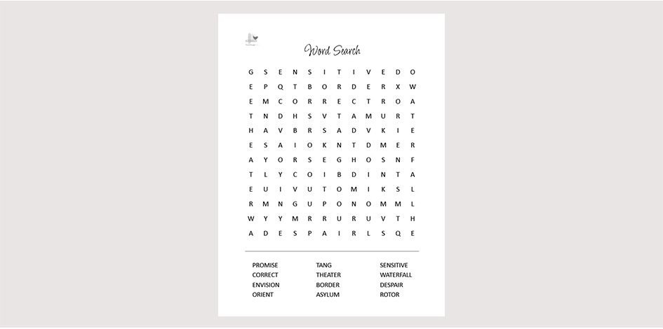 printable word search for seniors - illustration