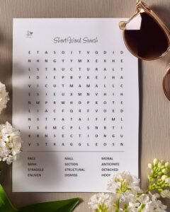 short word search - illustration vertical