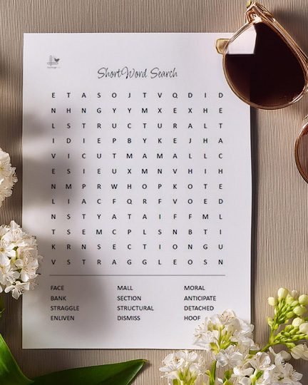 short word search - illustration vertical