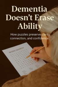 Word Puzzles and Memory Care Illustration