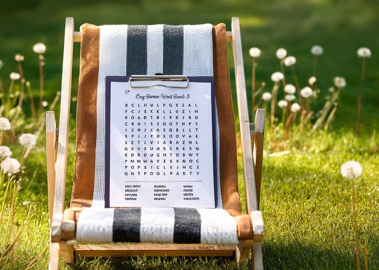 Easy Summer Word Search Pack - Horizontal Illustration