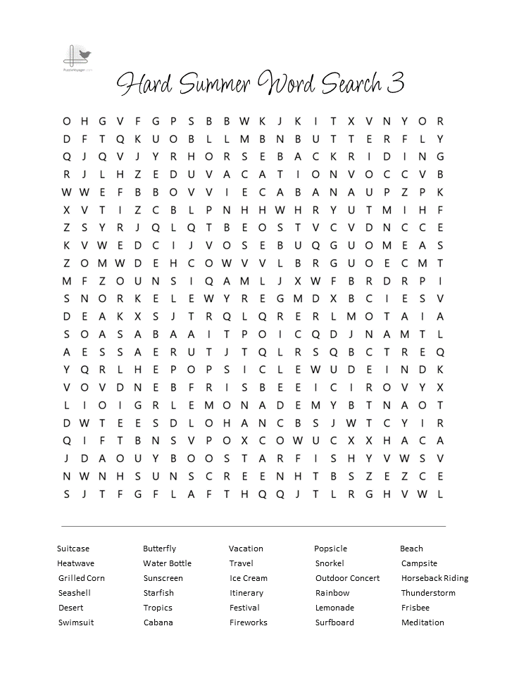 Hard Summer Puzzle Pack - Illustraton Puzzle