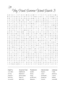 Very Hard Summer Word Search Pack – Ultimate Holiday Puzzle Challenge ...